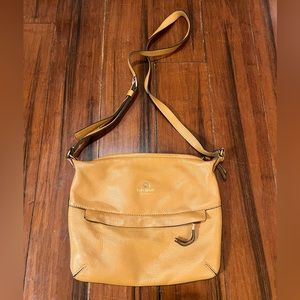 Kate spade crossbody bag brown / tan pebbled 100% leather